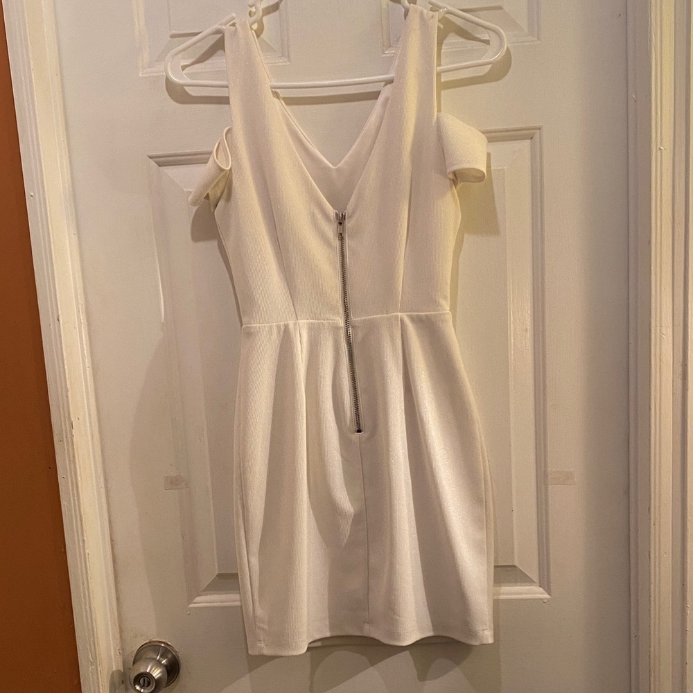 Speechless Cream Off-Shoulder Mini Dress - Picture 8 of 10